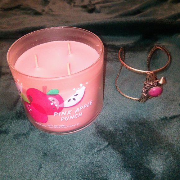 NEW Adjustable Antiqued Gold Cuff Bracelet with Pink Stone - Picture 11 of 13